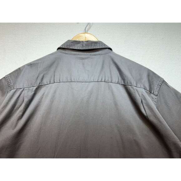 Wrangler Men’s Button Up Shirt Comfort Flex Size 2XT Gray Short Sleeve Pockets - Picture 10 of 11
